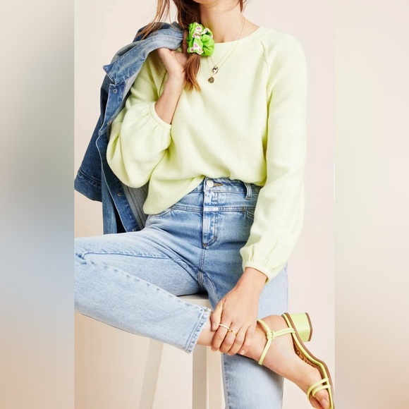 ANTHROPOLOGIE Emily Puff-Sleeved Sweater, Size XS - Picture 5 of 14
